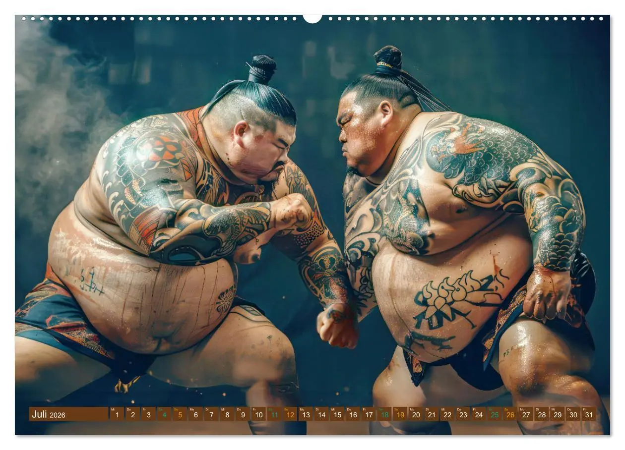 Bild: 9783457427606 | Sumo - Japans schwere Ringer (Wandkalender 2026 DIN A2 quer),...