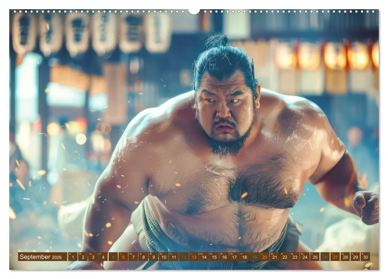 Bild: 9783457427606 | Sumo - Japans schwere Ringer (Wandkalender 2026 DIN A2 quer),...