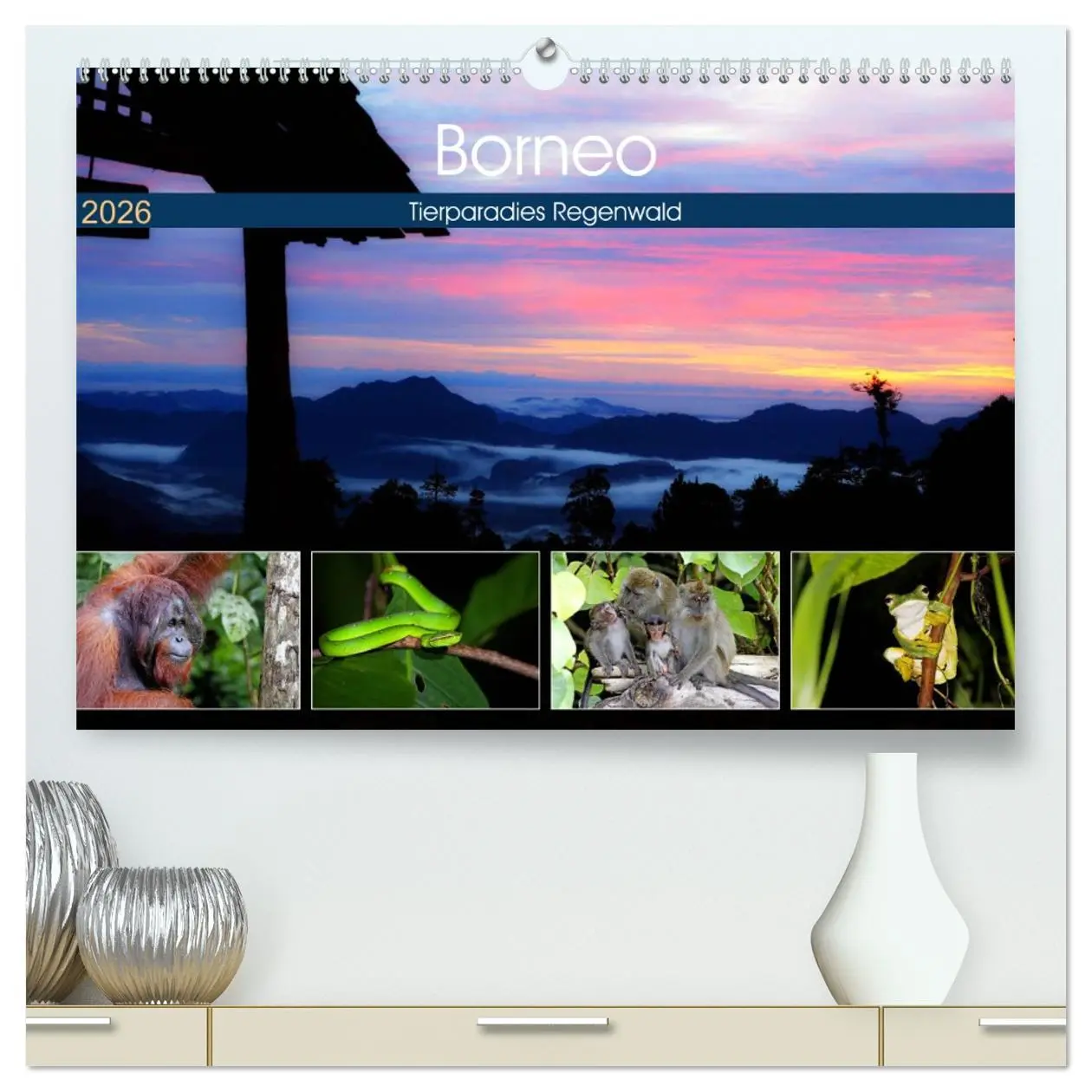 Cover: 9783457737606 | Borneo - Tierparadies Regenwald (hochwertiger Premium Wandkalender...