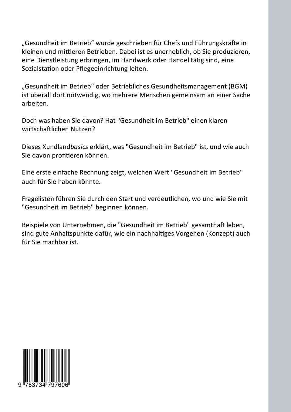 Rückseite: 9783734797606 | Gesundheit im Betrieb | Adrian W. T. Dostal (u. a.) | Taschenbuch