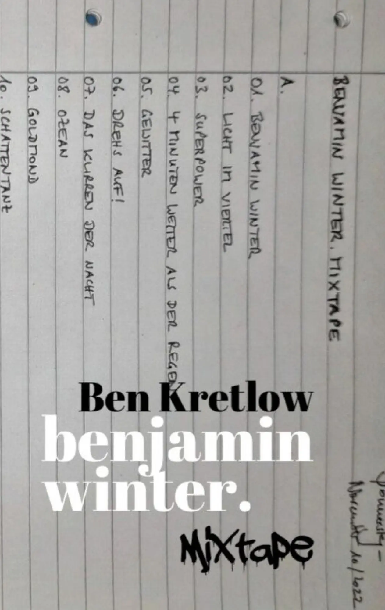 Cover: 9783756887606 | benjamin winter. Mixtape | Ben Kretlow | Taschenbuch | 66 S. | Deutsch