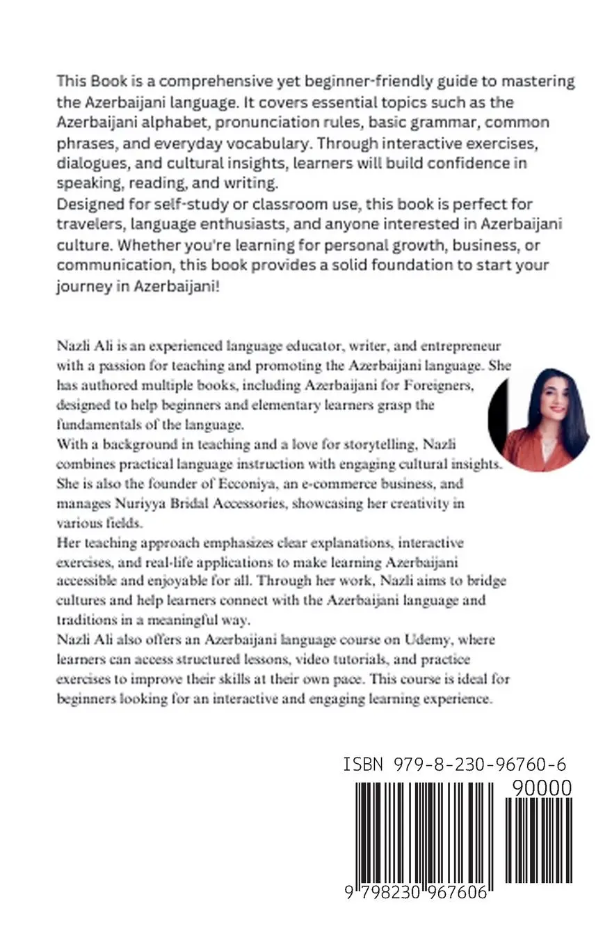 Rückseite: 9798230967606 | Azerbaijani Language for Foreigners | Nazli Ali | Taschenbuch | 2025