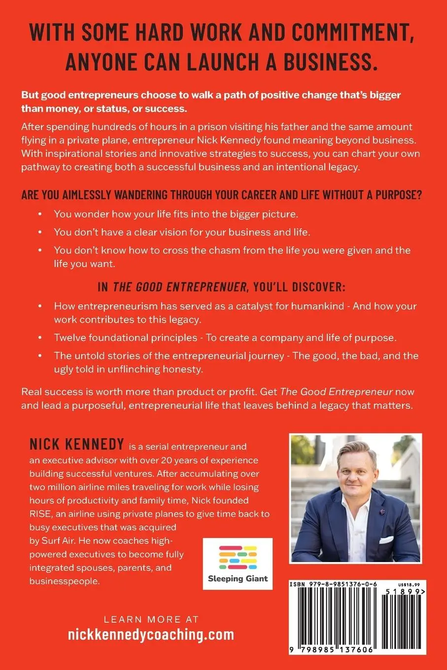 Rückseite: 9798985137606 | The Good Entrepreneur | Nick Kennedy | Taschenbuch | Englisch | 2022