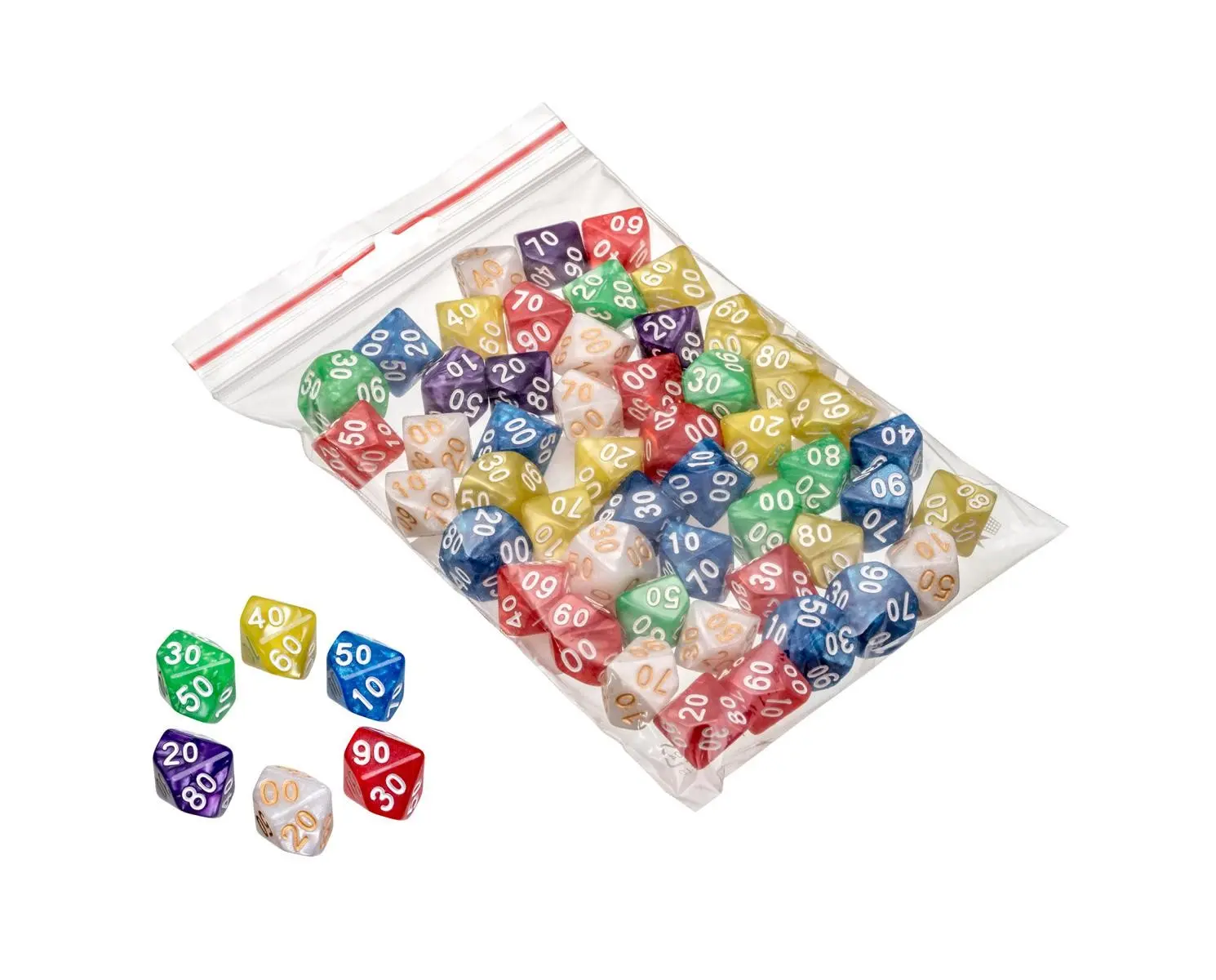 Cover: 4014156077706 | Philos 7770 - Würfel, 10 seitig, 100er 21x21x21mm, pearl, 50er Beutel