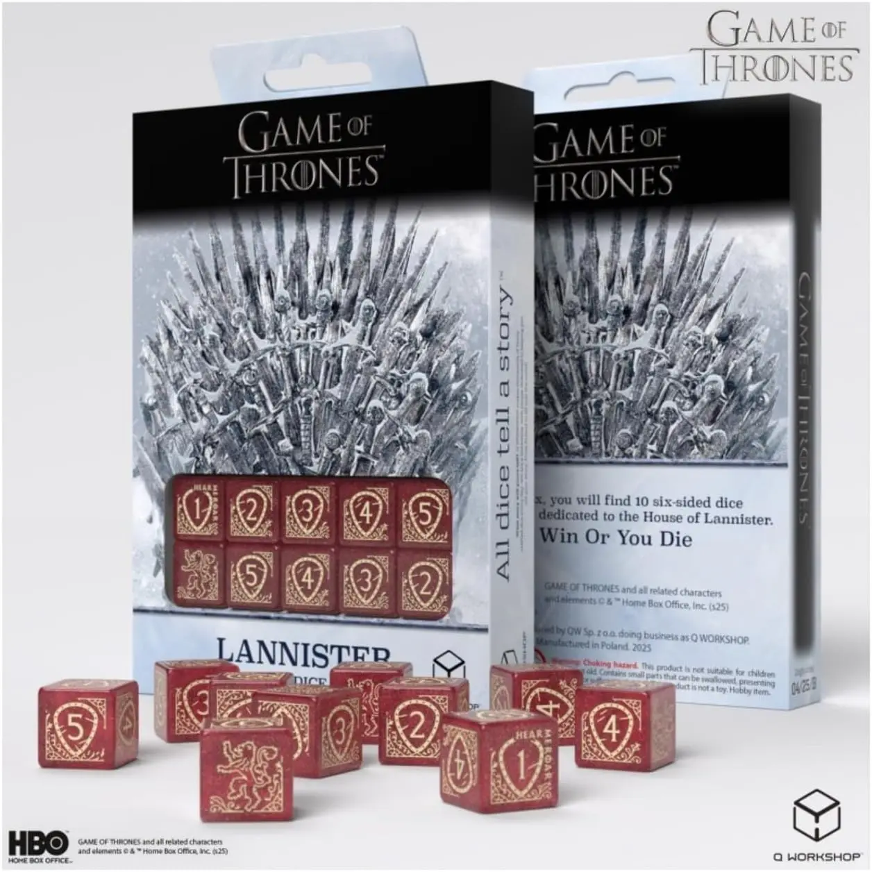 Cover: 5907699497706 | Game of Thrones. Lannister 10xD6 Dice Set. | Game of Thrones | 2025