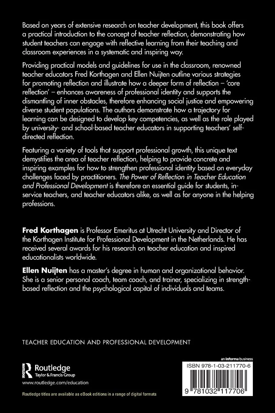 Rückseite: 9781032117706 | The Power of Reflection in Teacher Education and Professional...