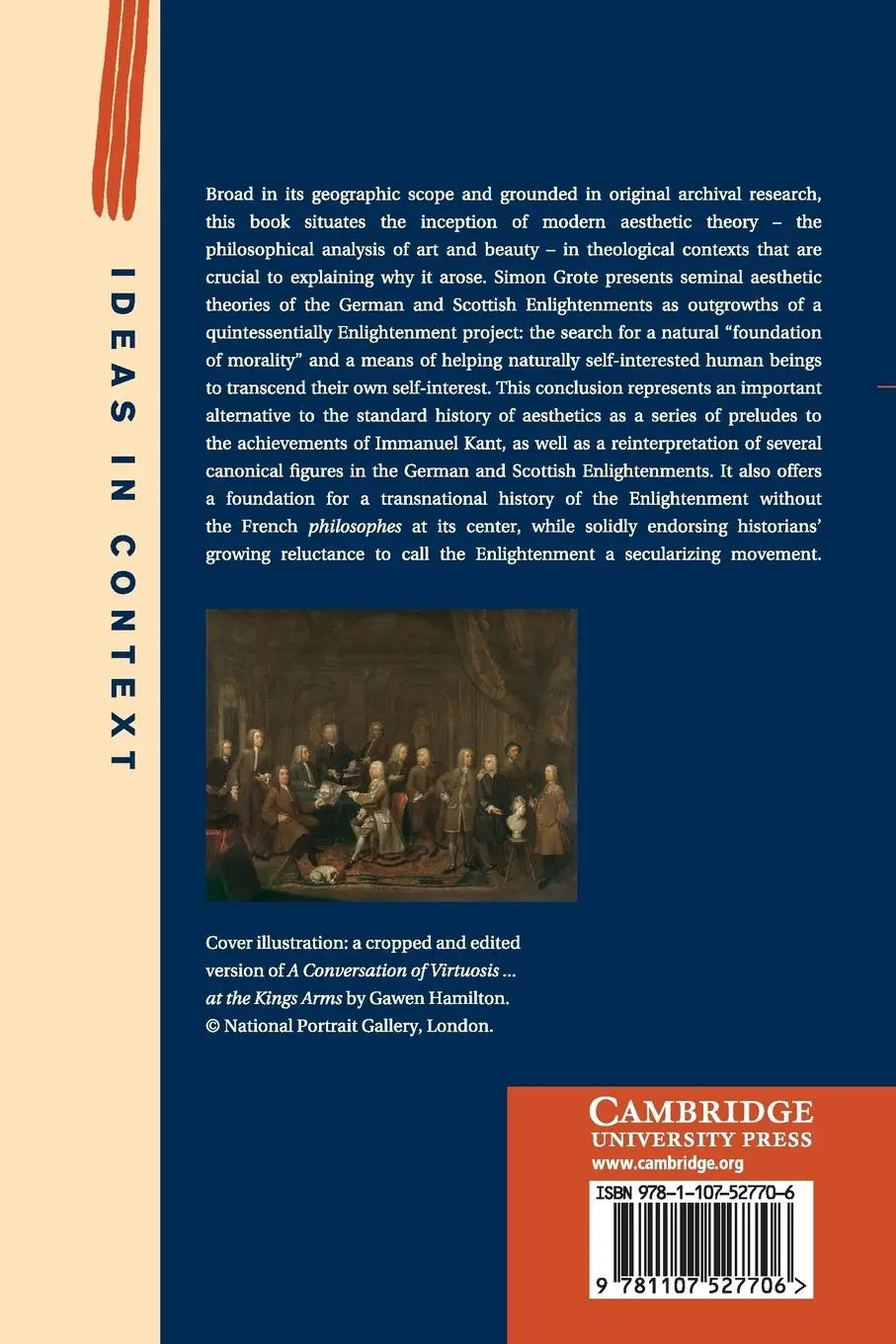 Rückseite: 9781107527706 | The Emergence of Modern Aesthetic Theory | Simon Grote | Taschenbuch