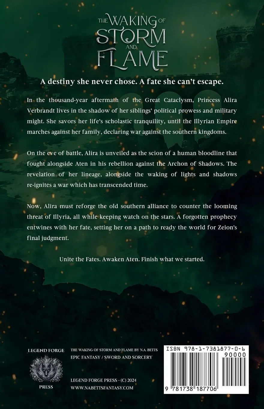 Rückseite: 9781738187706 | The Waking of Storm and Flame | N. A. Betts | Taschenbuch | Englisch