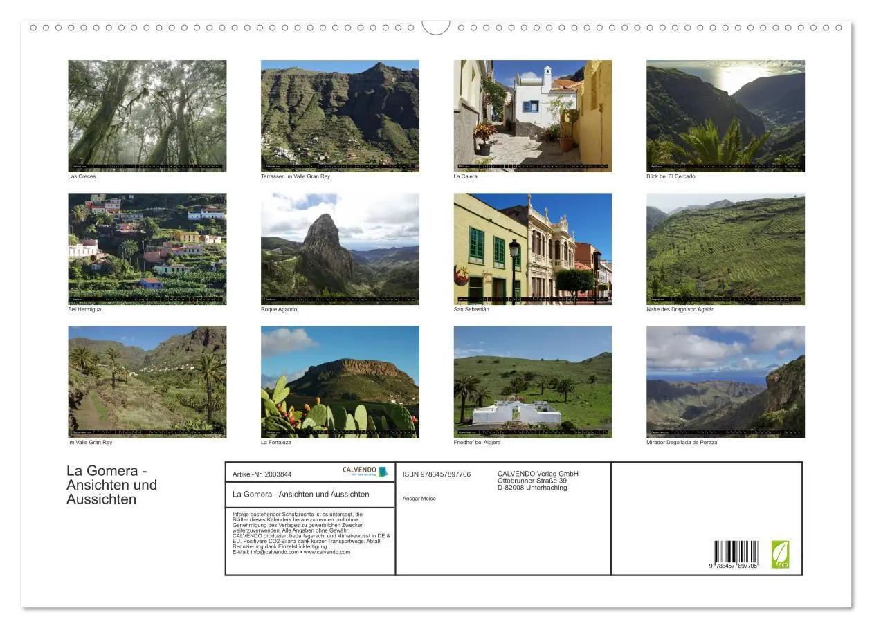 Bild: 9783457897706 | La Gomera - Ansichten und Aussichten (Wandkalender 2026 DIN A2...