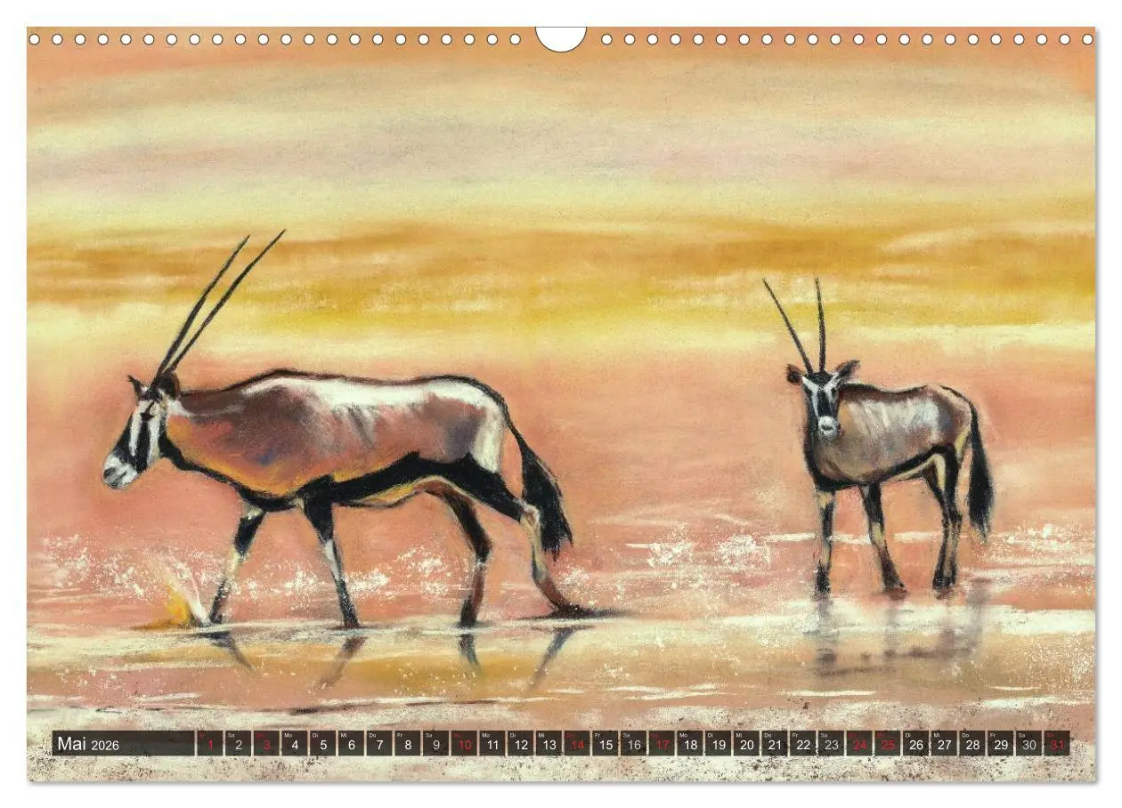 Bild: 9783457967706 | Afrika in Pastellgemälden (Wandkalender 2026 DIN A3 quer), CALVENDO...