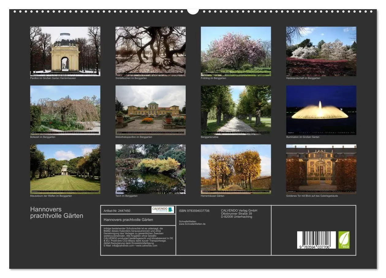 Bild: 9783594037706 | Hannovers prachtvolle Gärten (hochwertiger Premium Wandkalender...