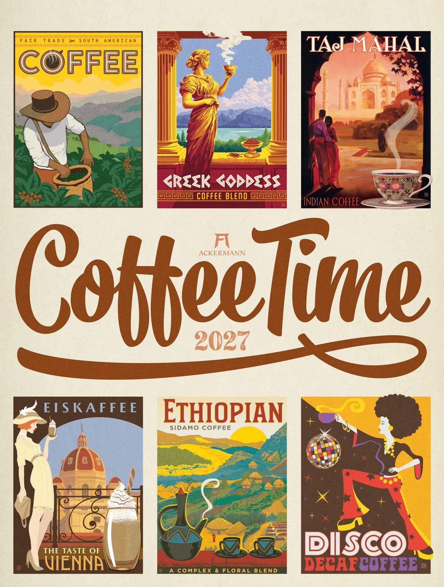Cover: 9783838427706 | Coffee Time Kaffee-Plakate-Kalender 2027 | Ackermann Kunstverlag GmbH