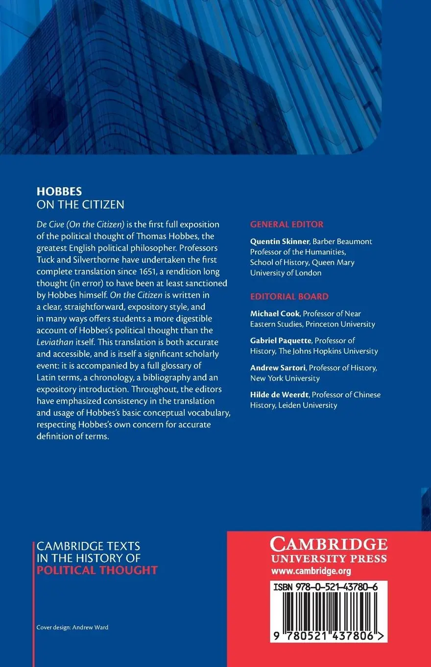 Rückseite: 9780521437806 | Hobbes | On the Citizen | Thomas Hobbes | Taschenbuch | Englisch