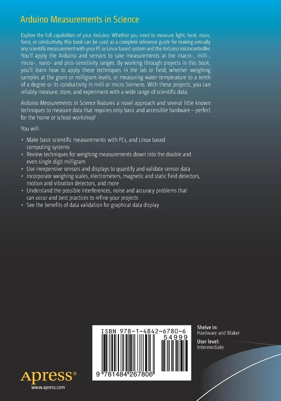 Rückseite: 9781484267806 | Arduino Measurements in Science | Richard J Smythe | Taschenbuch