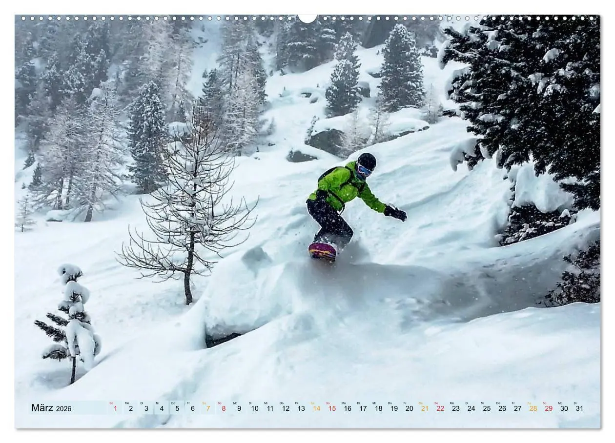 Bild: 9783516047806 | Snowboarden - ein Stück Freiheit (Wandkalender 2026 DIN A2 quer),...
