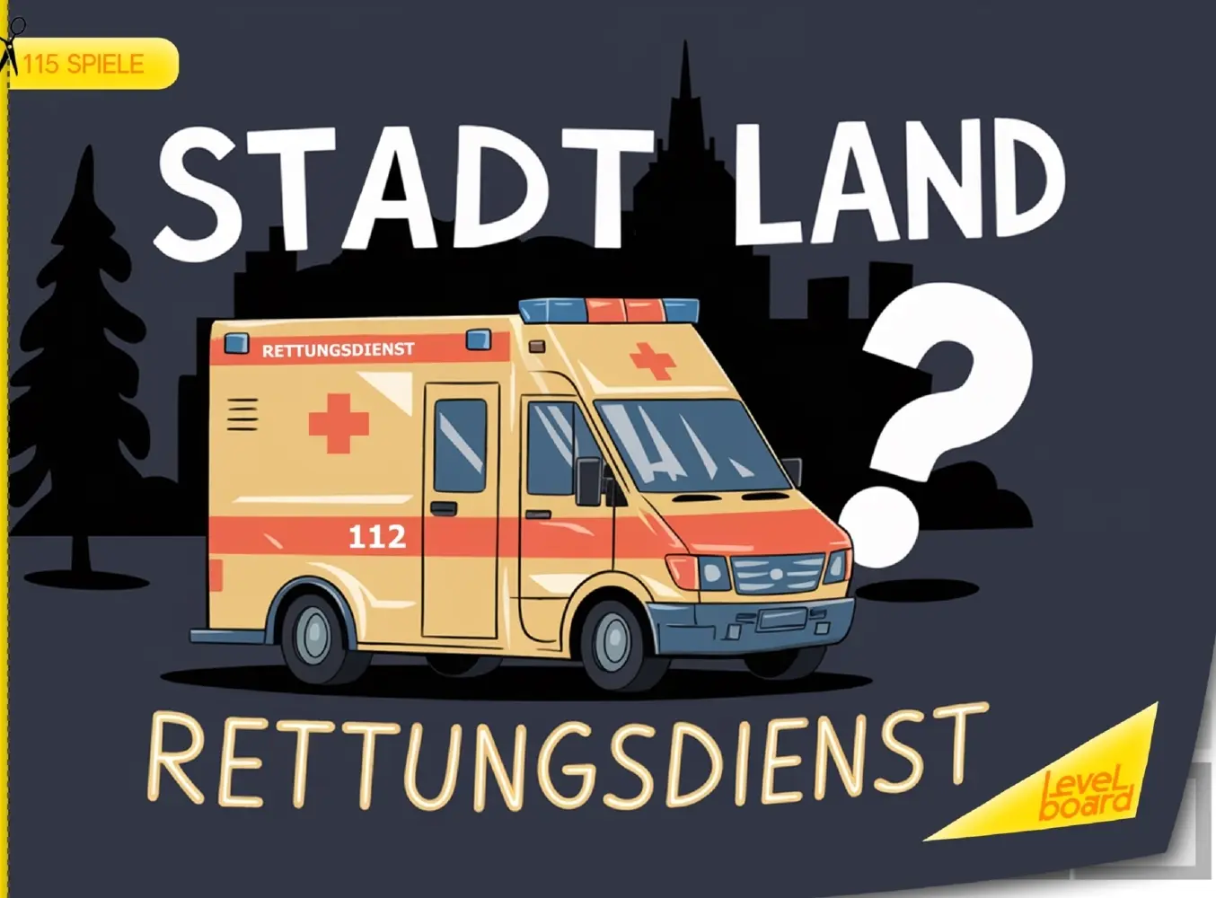 Cover: 9783693197806 | Stadt, Land, Rettungsdienst - 115 Spielblöcke | levelBoard Spiele