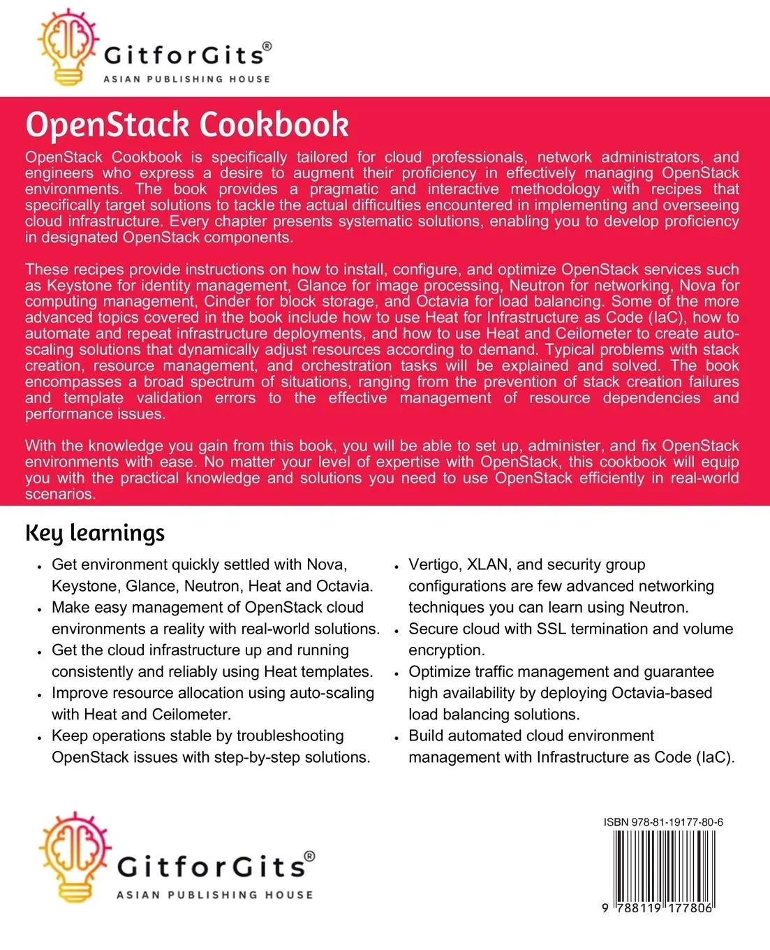 Rückseite: 9788119177806 | OpenStack Cookbook | Jorven Halquin | Taschenbuch | Englisch | 2024