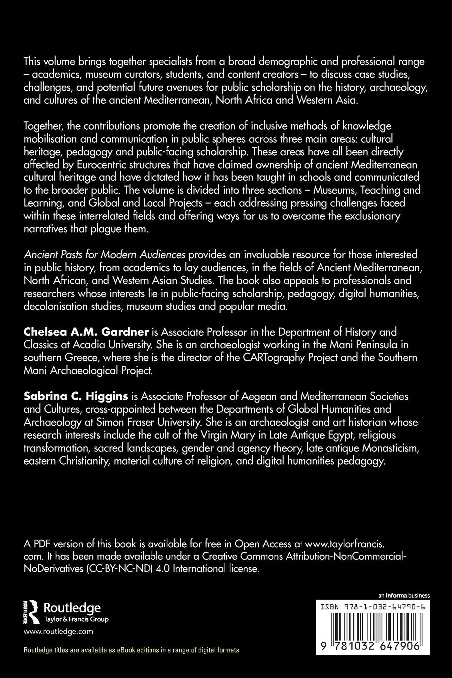 Rückseite: 9781032647906 | Ancient Pasts for Modern Audiences | Chelsea A. M. Gardner (u. a.)