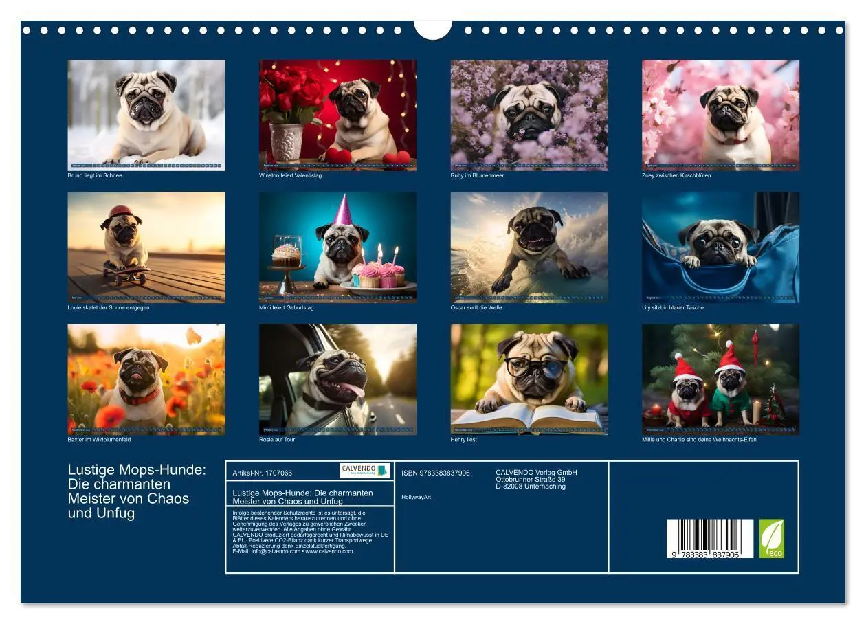 Bild: 9783383837906 | Lustige Mops-Hunde: Die charmanten Meister von Chaos und Unfug...