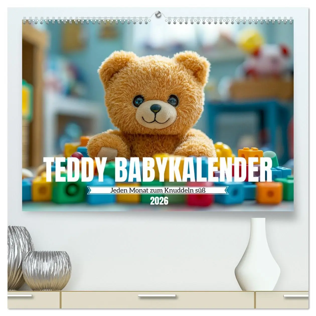 Cover: 9783457327906 | Teddy Babykalender - Jeden Monat zum Knuddeln süß (hochwertiger...