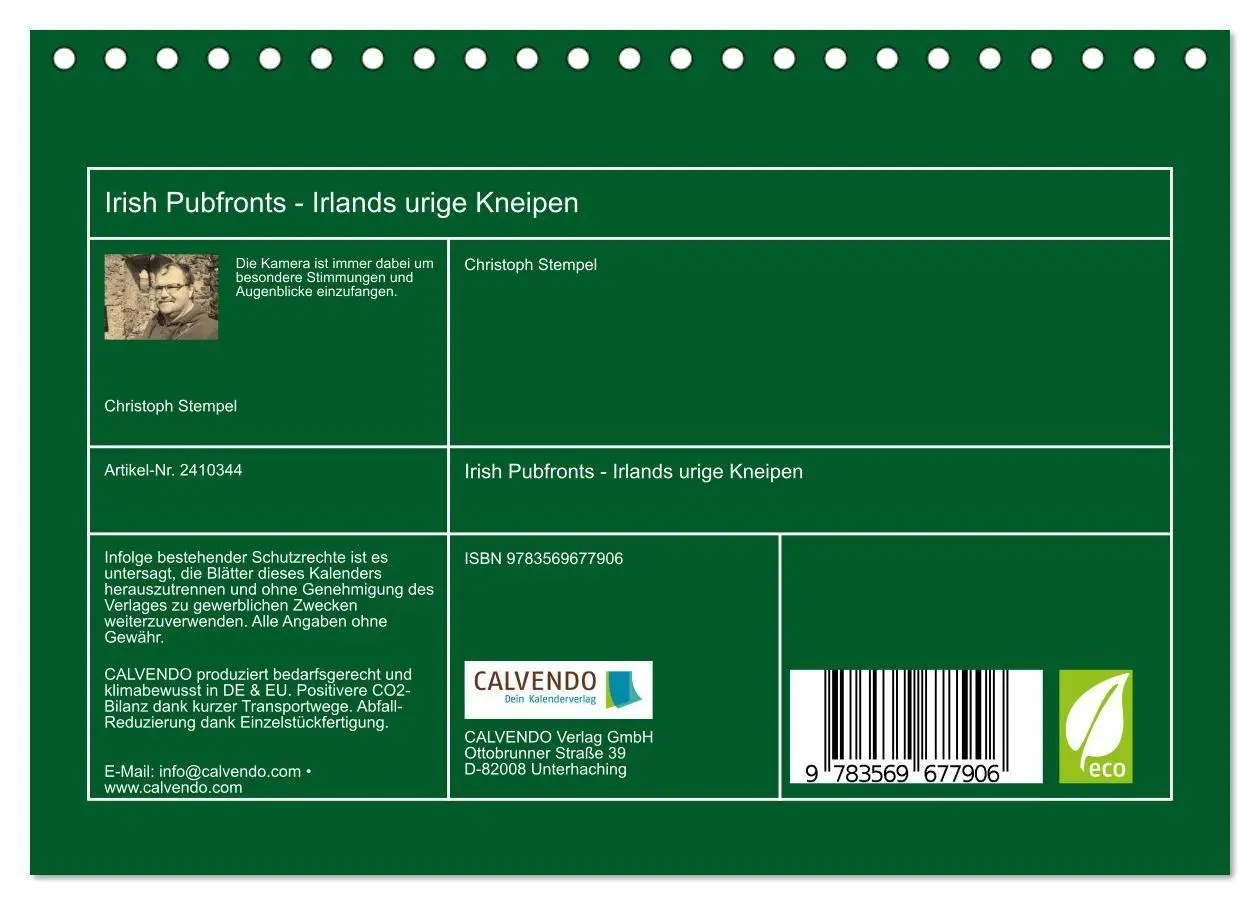 Bild: 9783569677906 | Irish Pubfronts - Irlands urige Kneipen (Tischkalender 2027 DIN A5...