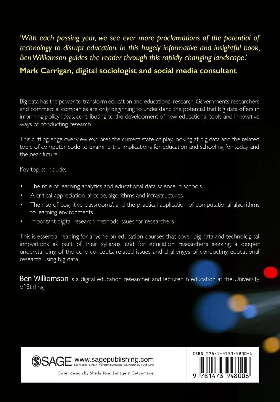 Rückseite: 9781473948006 | Big Data in Education | Ben Williamson | Taschenbuch | Englisch | 2017