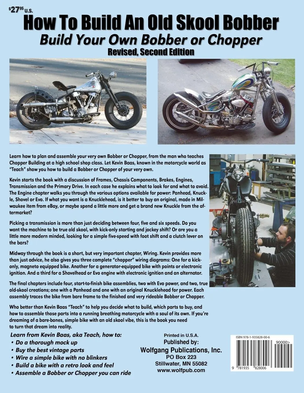 Rückseite: 9781935828006 | How to Build an Old Skool Bobber | Build Your Own Bobber or Chopper
