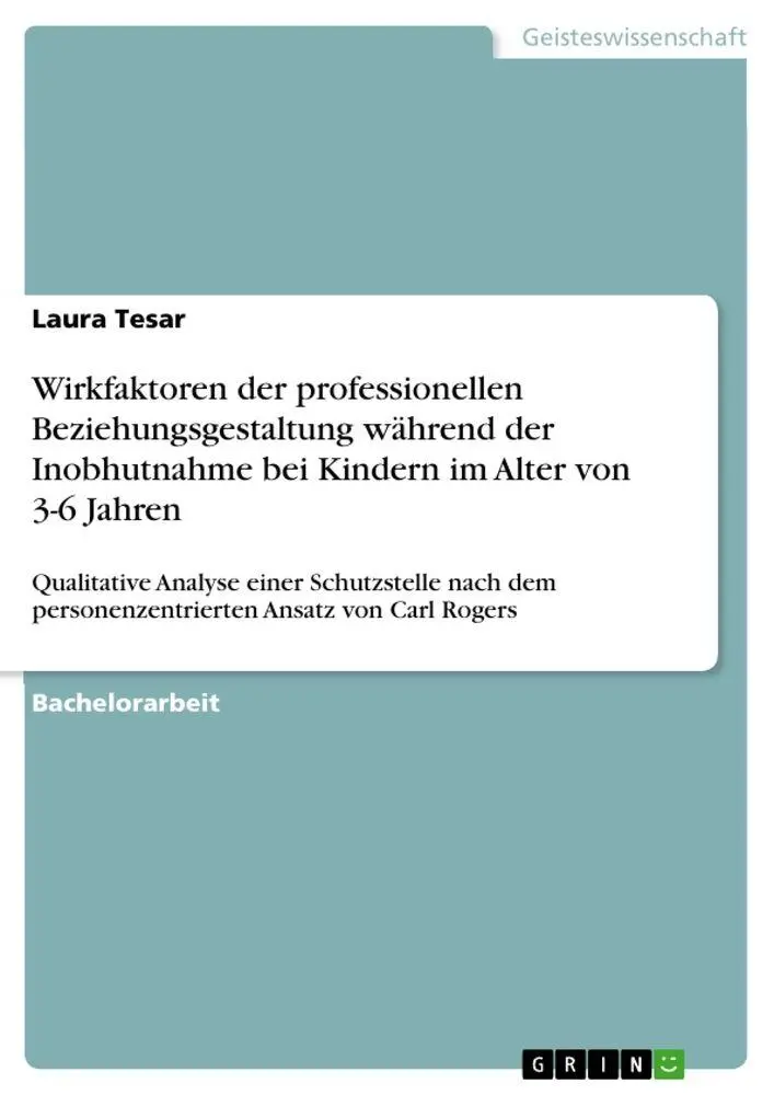 Cover: 9783346958006 | Wirkfaktoren der professionellen Beziehungsgestaltung während der...