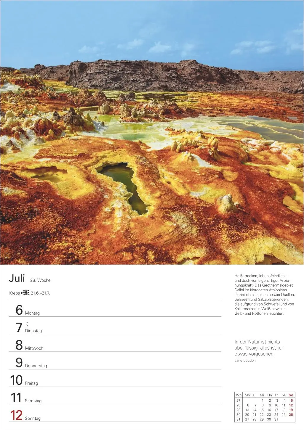Bild: 9783840038006 | Naturschätze Afrikas Wochenplaner 2026 - Eine Reise in 53 Bildern