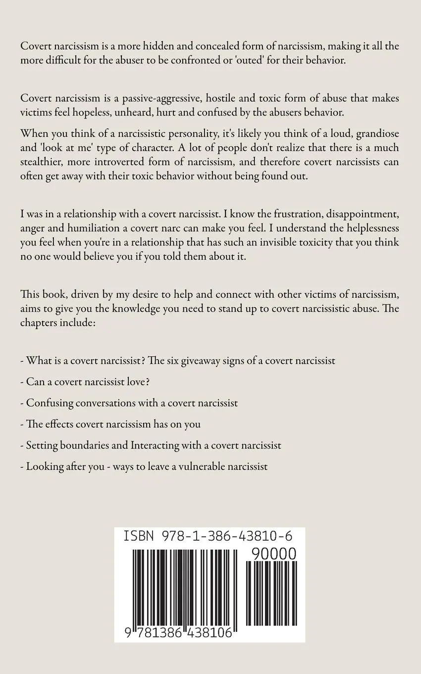 Rückseite: 9781386438106 | Covert Narcissism | Louisa Cox | Taschenbuch | Kartoniert / Broschiert