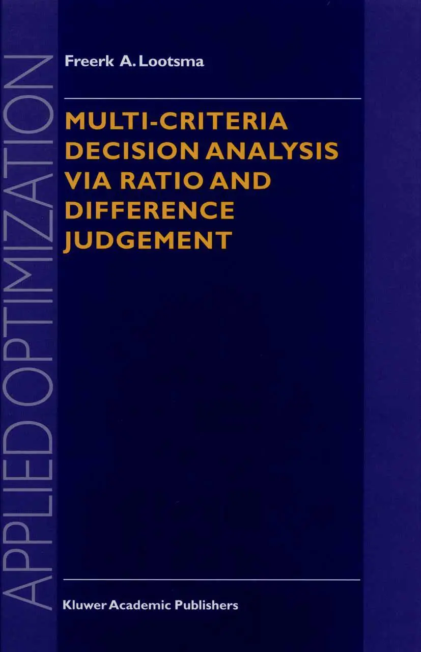 Cover: 9781441948106 | Multi-Criteria Decision Analysis via Ratio and Difference Judgement