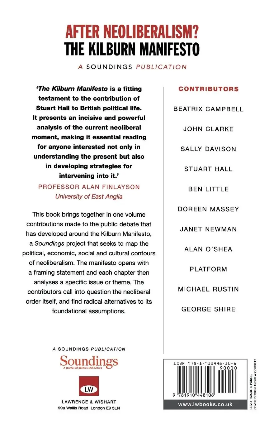 Rückseite: 9781910448106 | After Neoliberalism? | The Kilburn Manifesto | Doreen Massey (u. a.)