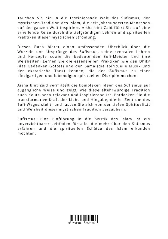 Rückseite: 9783384258106 | Sufismus | Eine Einführung in die Mystik des Islam | Aisha bint Zaid