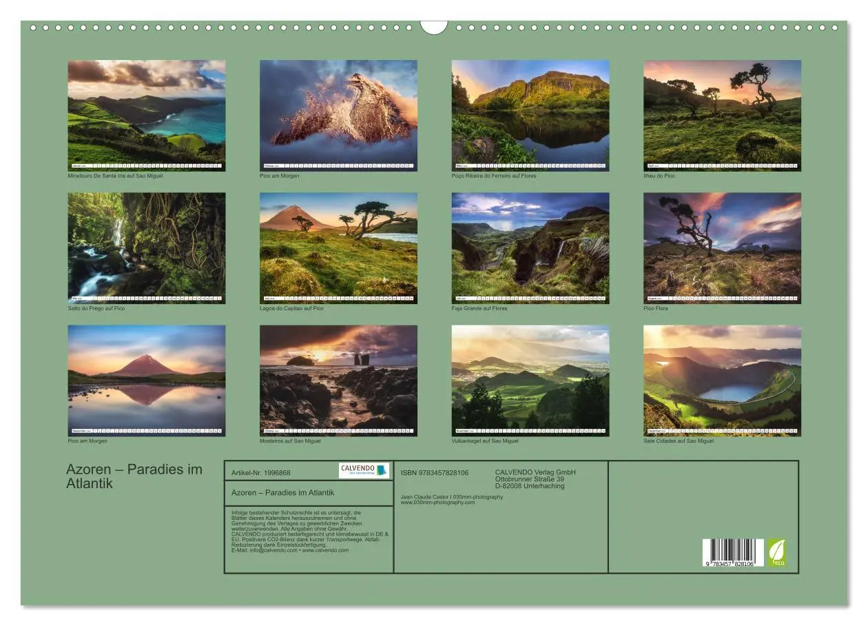 Bild: 9783457828106 | Azoren - Paradies im Atlantik (Wandkalender 2026 DIN A2 quer),...