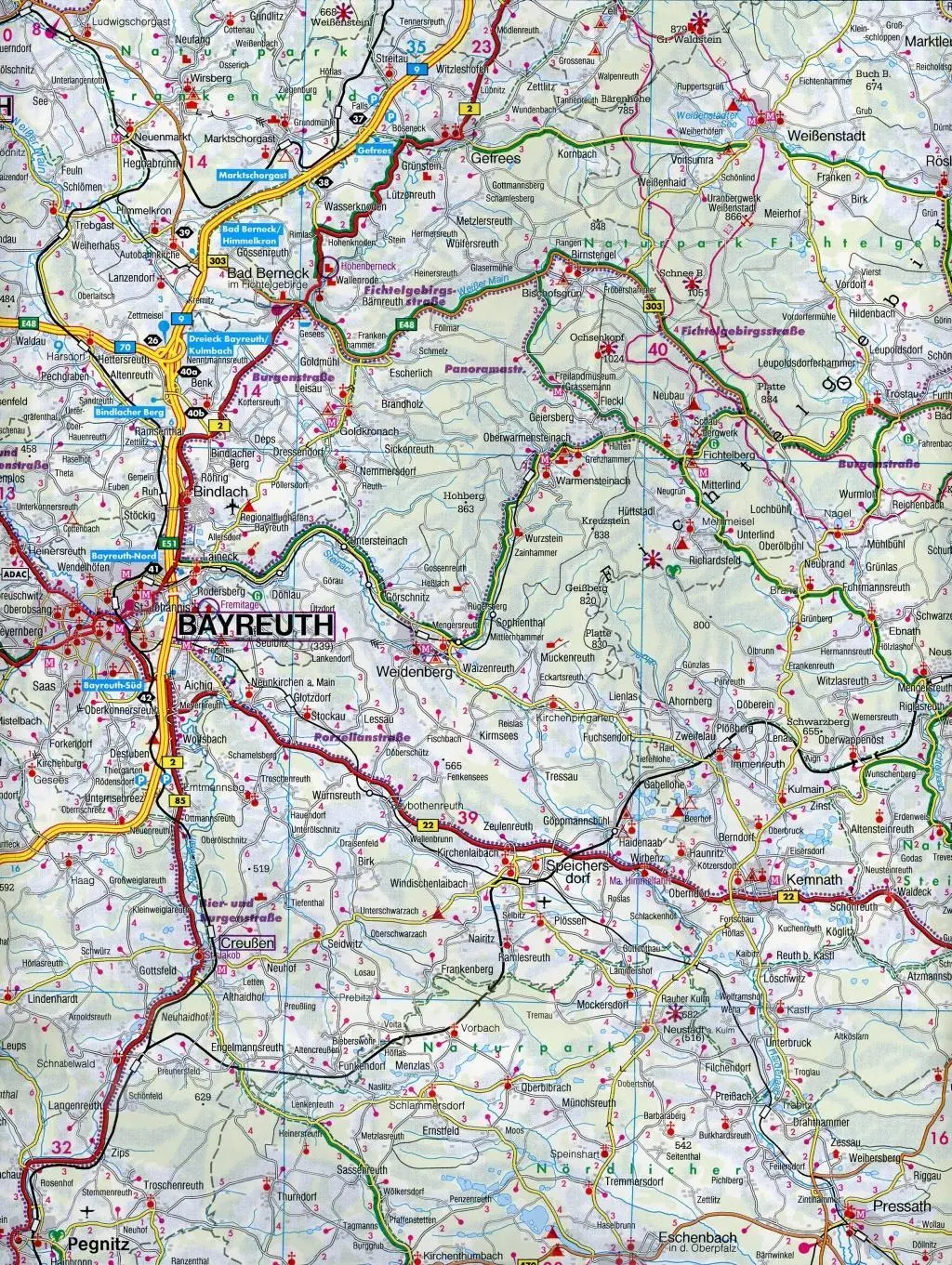 Bild: 9783707918106 | freytag &amp; berndt Straßenkarte Franken - Altmühltal - Ostbayern...
