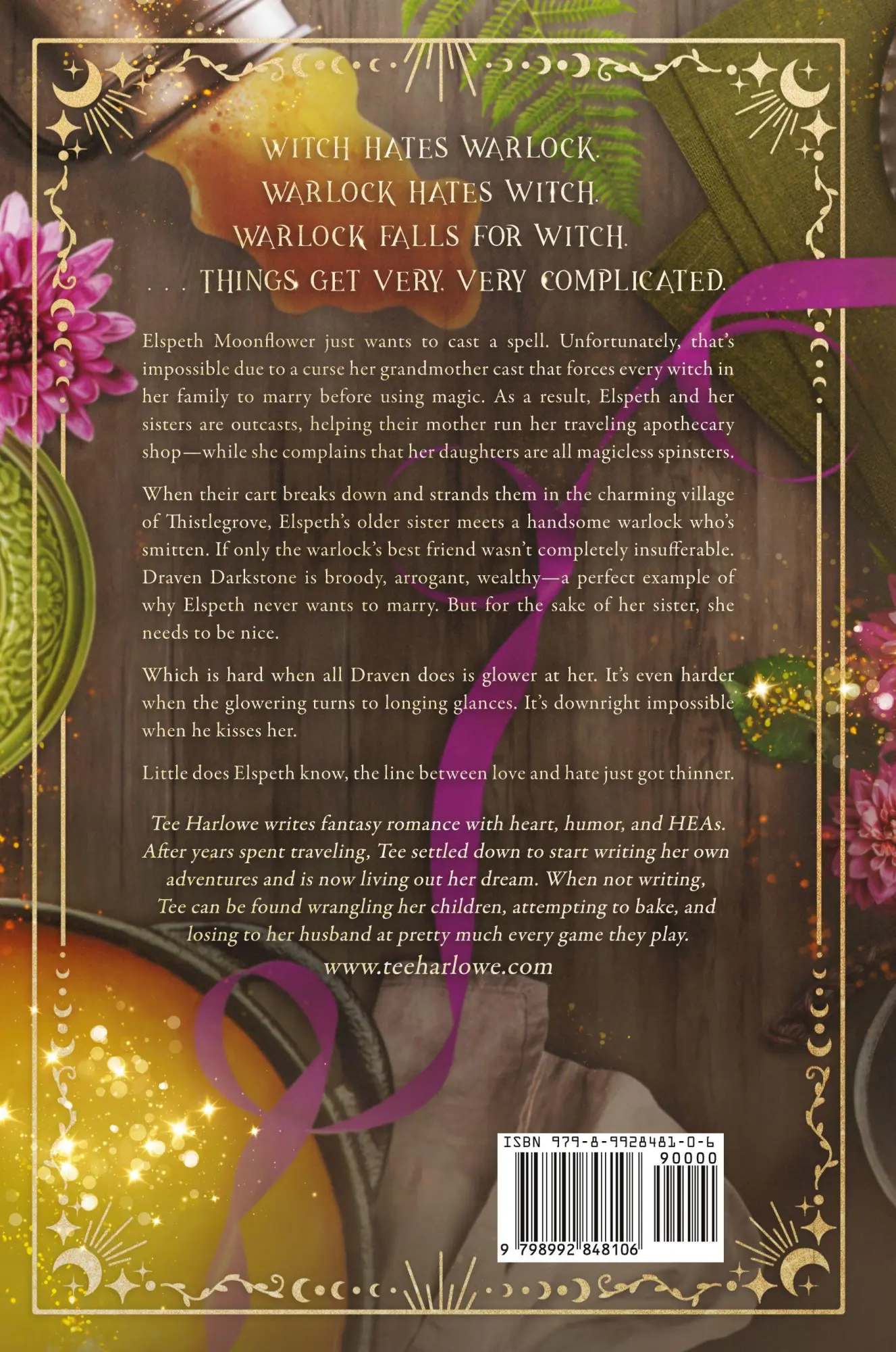 Rückseite: 9798992848106 | Potions &amp; Prejudice | A Cozy Fantasy Romance | Tee Harlowe | Buch