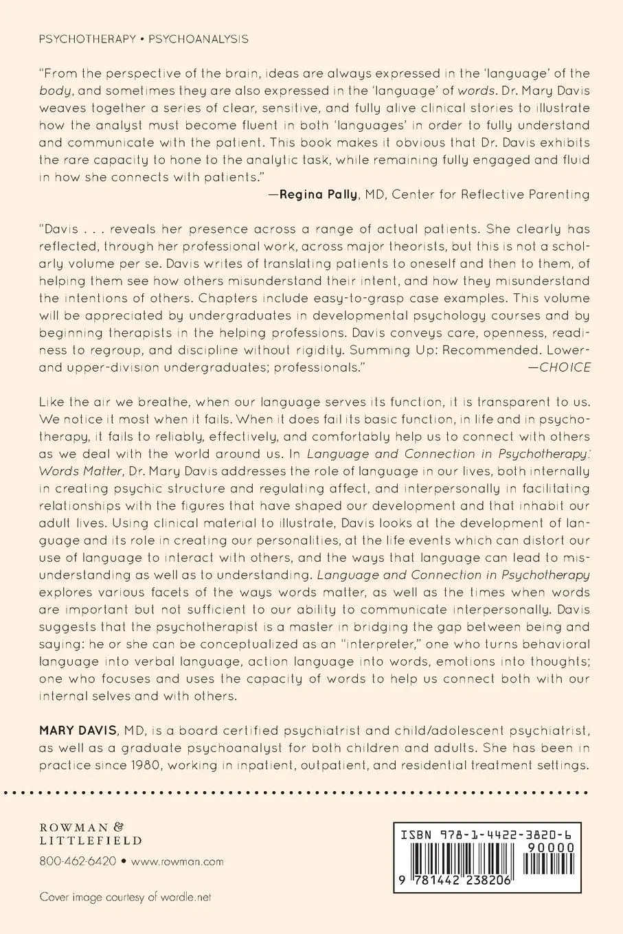 Rückseite: 9781442238206 | Language and Connection in Psychotherapy | Words Matter | Davis | Buch