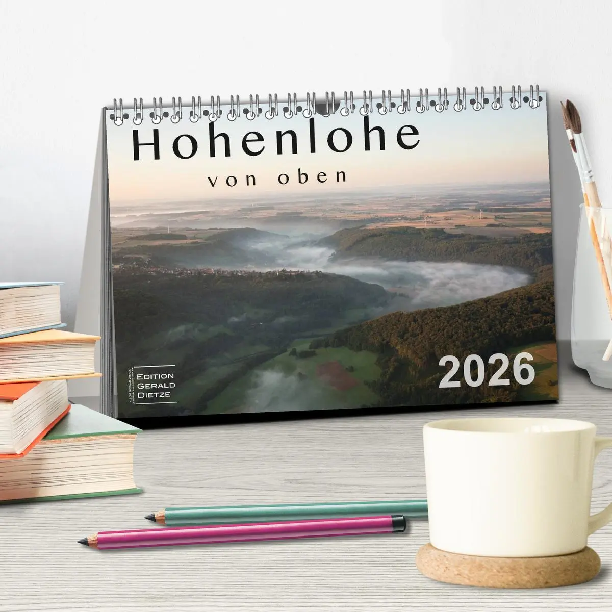 Bild: 9783516078206 | Hohenlohe von oben (Tischkalender 2026 DIN A5 quer), CALVENDO...