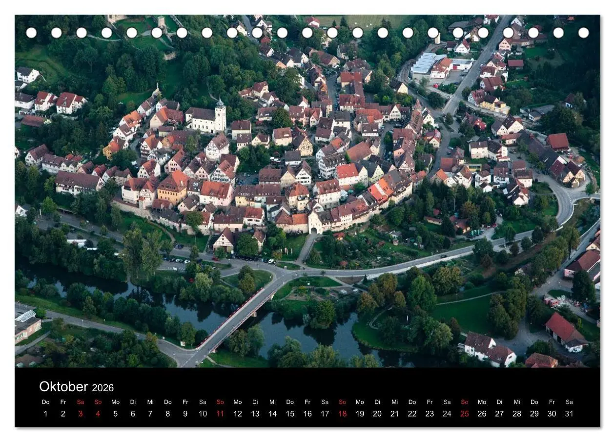 Bild: 9783516078206 | Hohenlohe von oben (Tischkalender 2026 DIN A5 quer), CALVENDO...