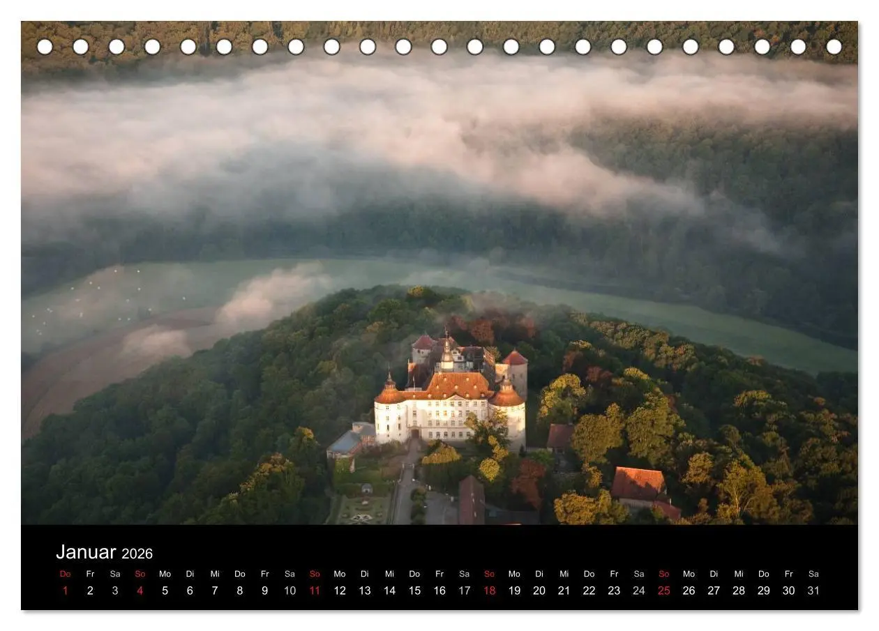 Bild: 9783516078206 | Hohenlohe von oben (Tischkalender 2026 DIN A5 quer), CALVENDO...