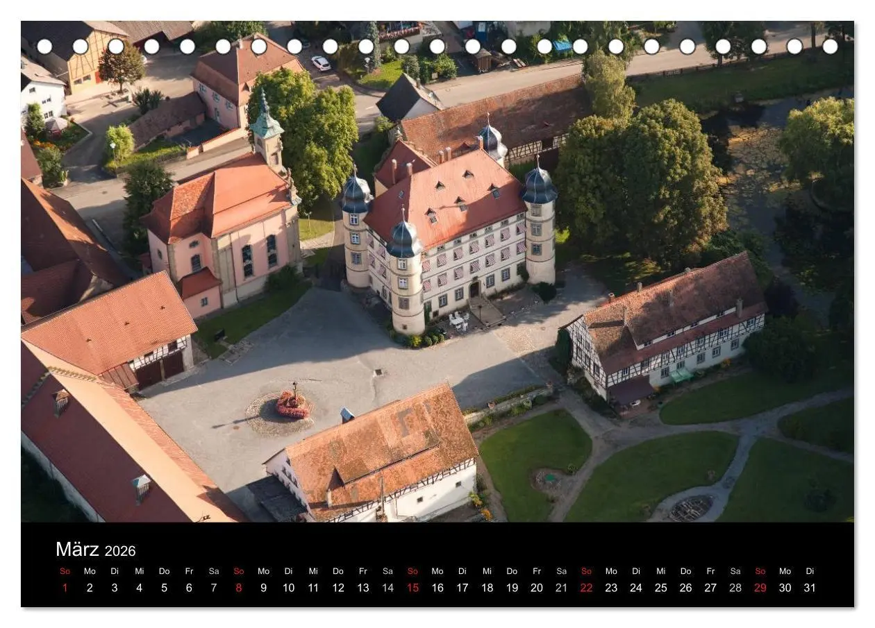 Bild: 9783516078206 | Hohenlohe von oben (Tischkalender 2026 DIN A5 quer), CALVENDO...