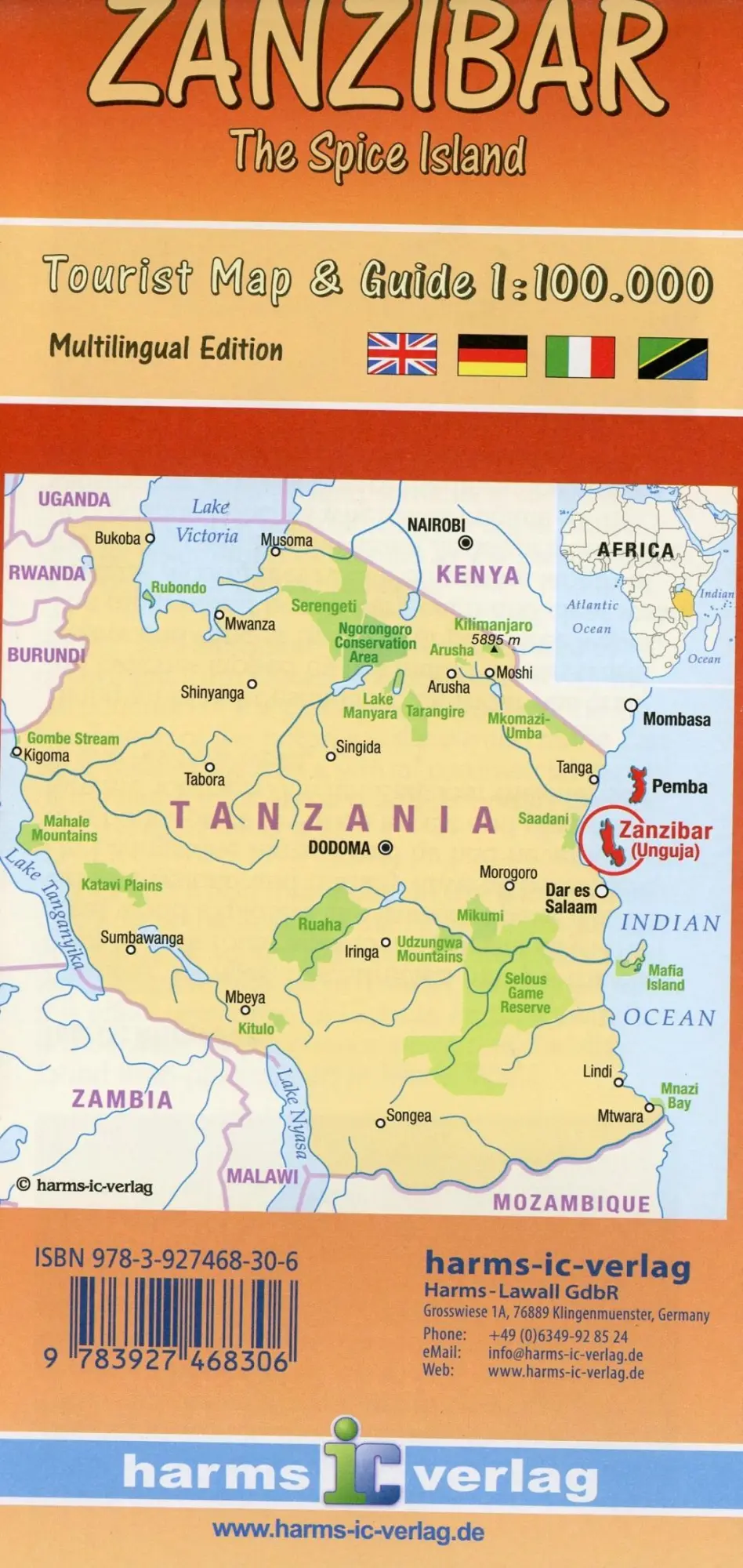 Bild: 9783927468306 | Zanzibar 1:100000 | Touristikkarte | (Land-)Karte | 2 S. | Deutsch