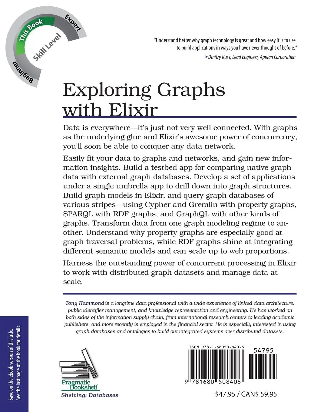 Rückseite: 9781680508406 | Exploring Graphs with Elixir | Tony Hammond | Taschenbuch | Englisch