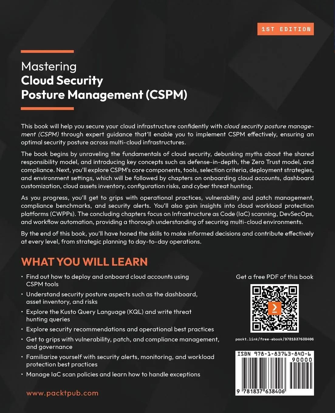 Rückseite: 9781837638406 | Mastering Cloud Security Posture Management (CSPM) | Qamar Nomani