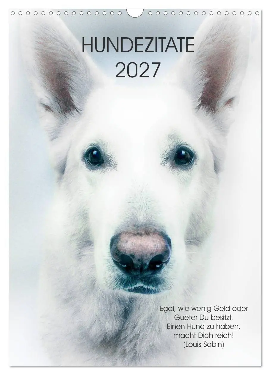 Cover: 9783594038406 | Hundezitate 2027 (Wandkalender 2027 DIN A3 hoch), CALVENDO...