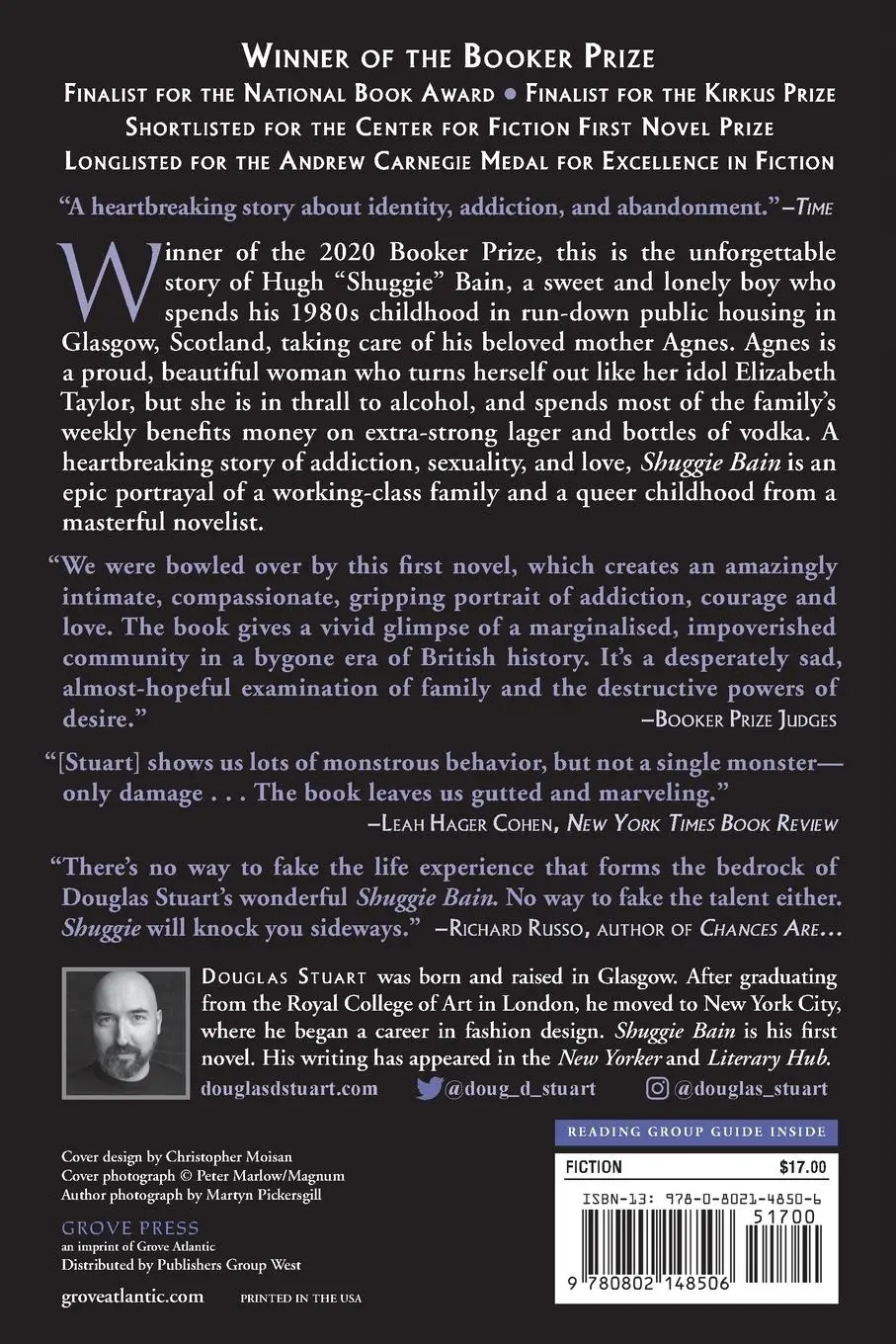 Rückseite: 9780802148506 | Shuggie Bain | A Novel | Douglas Stuart | Taschenbuch | 452 S. | 2020