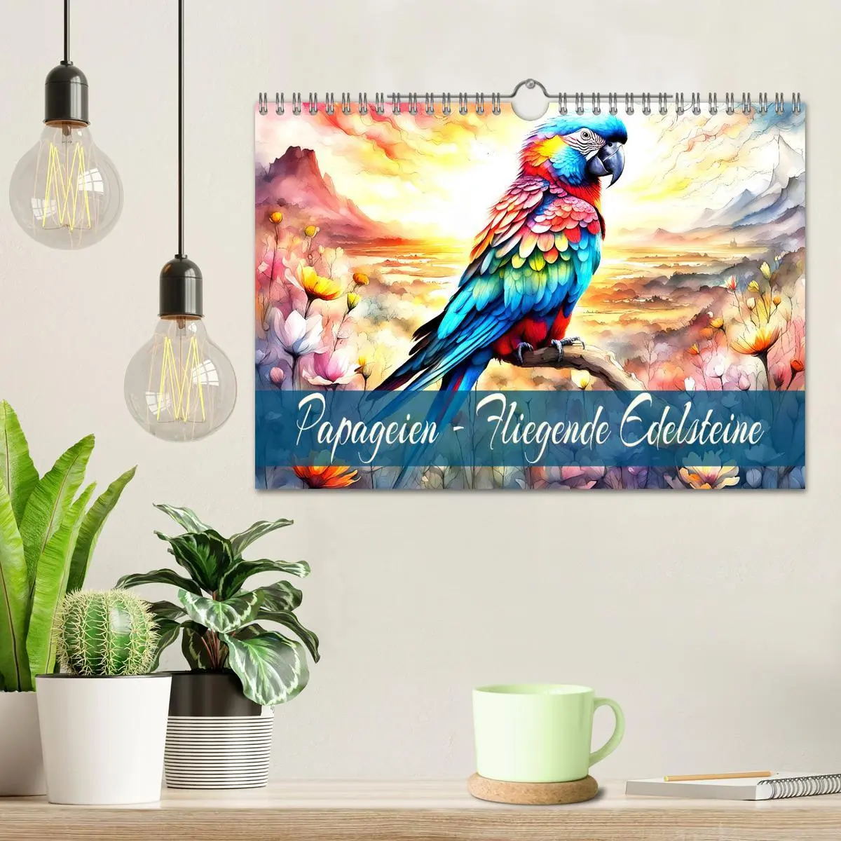 Bild: 9783457338506 | Papageien - Fliegende Edelsteine (Wandkalender 2026 DIN A4 quer),...
