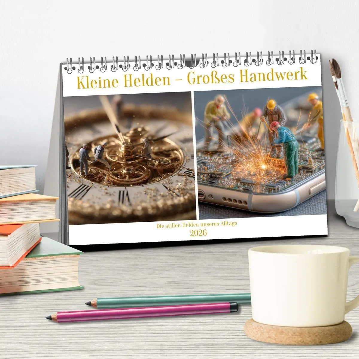 Bild: 9783516598506 | Kleine Helden - Großes Handwerk (Tischkalender 2026 DIN A5 quer),...