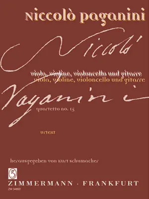 Cover: 9790010348506 | Quartetto No. 15 a-Moll | Urtext | Nicolò Paganini | EAN 9790010348506