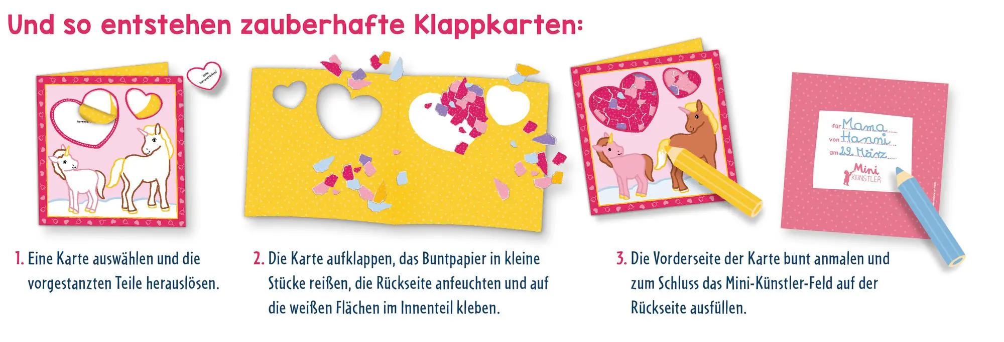 Bild: 4050003958606 | Mein erstes Bastelset - Schnipsel-Kunst | Einhörner | Maja Wagner
